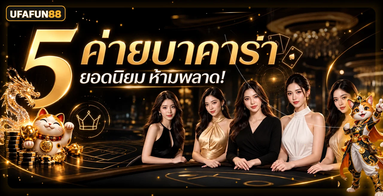 ค่ายบาคาร่าแนะนำบน UFAFUN88 พร้อมโต๊ะคาสิโนและมาสคอต